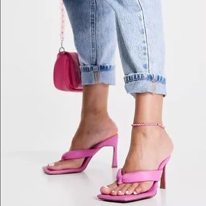 Pink thong heels